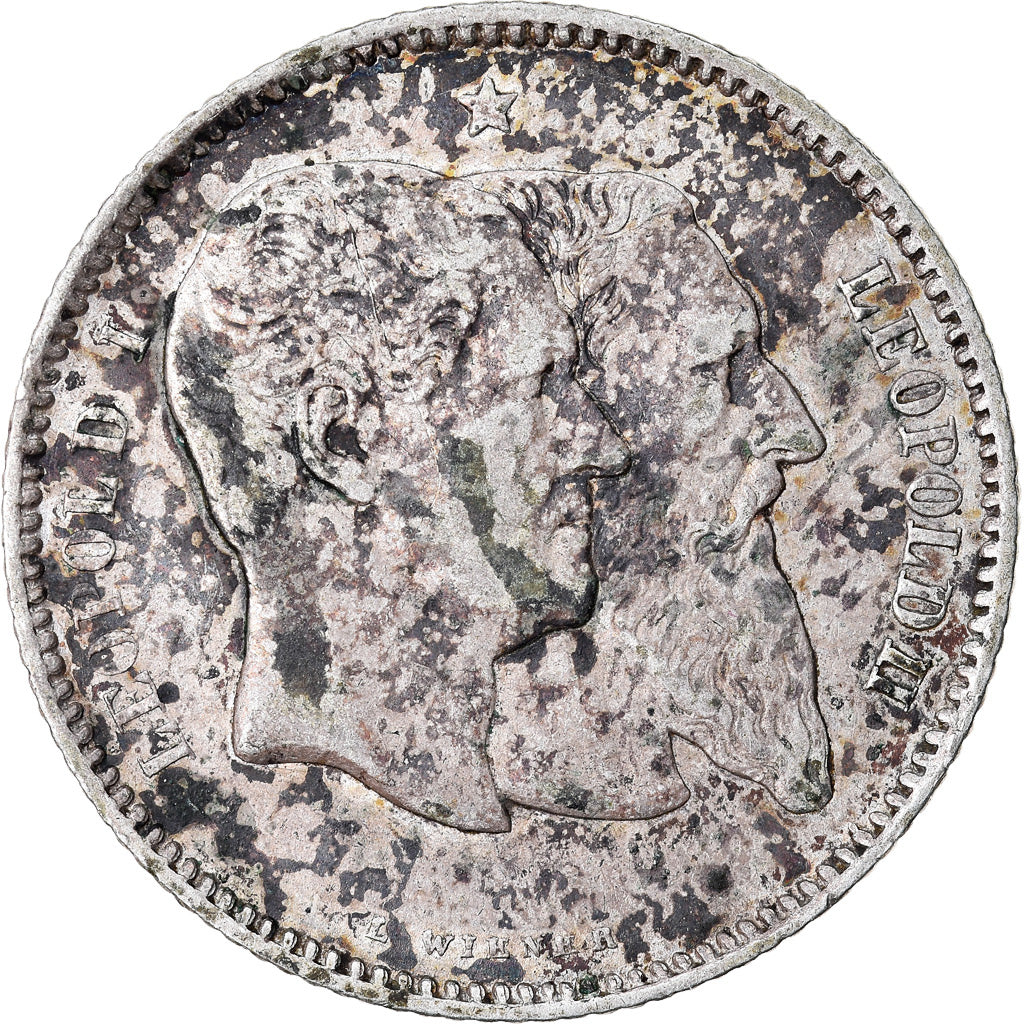 Coin, Belgium, Leopold II, Franc, 1880, EF(40-45), Silver, KM:38