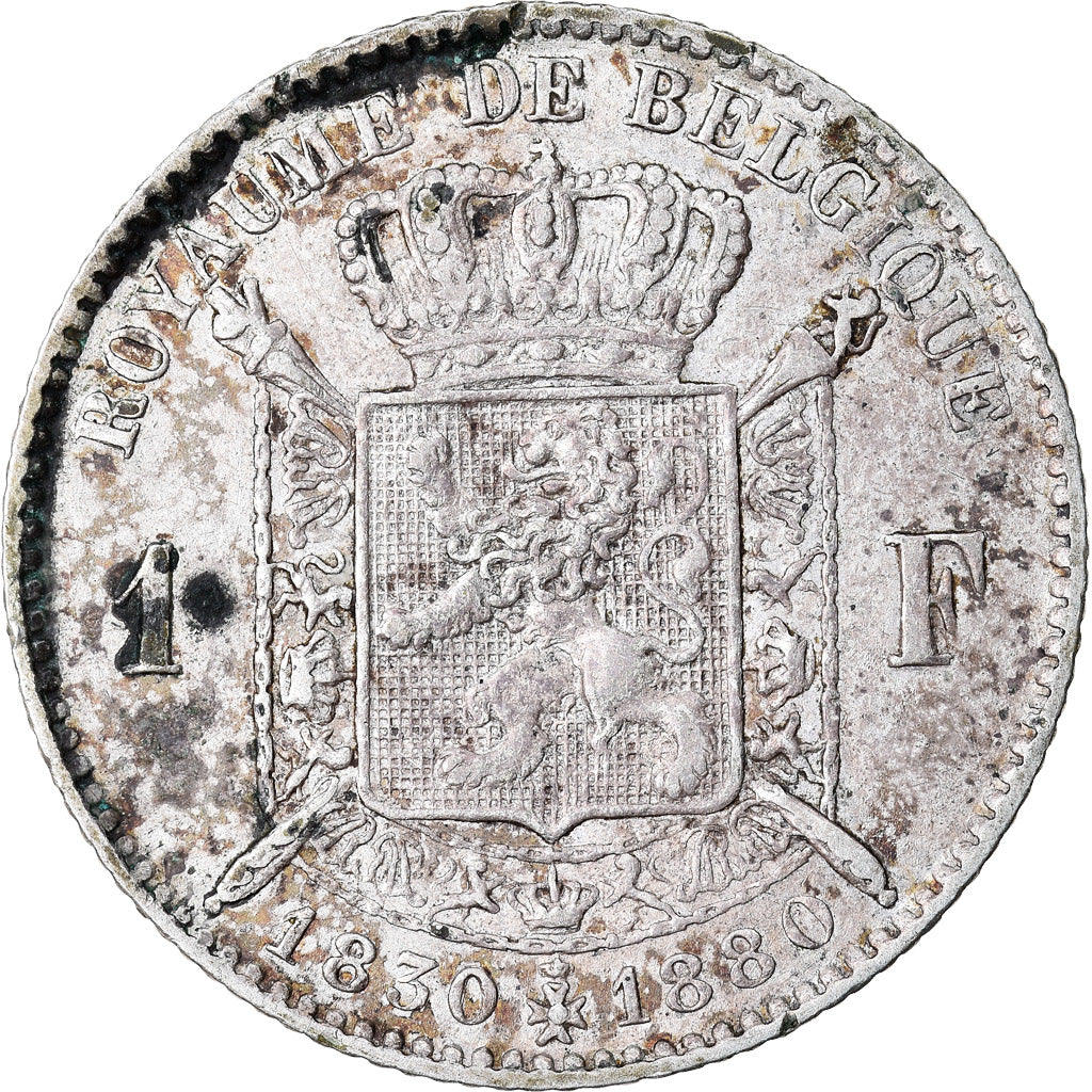 Coin, Belgium, Leopold II, Franc, 1880, EF(40-45), Silver, KM:38