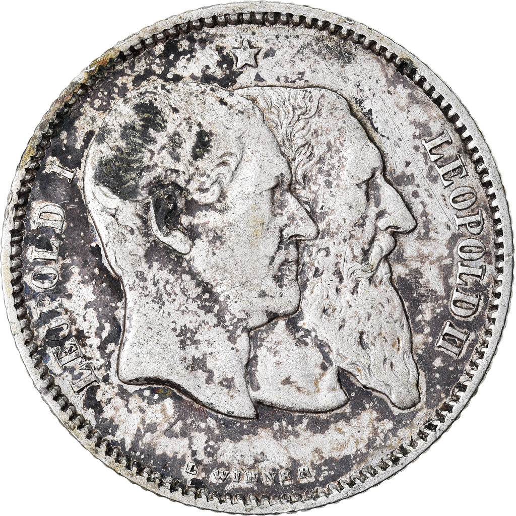 Coin, Belgium, Leopold II, Franc, 1880, EF(40-45), Silver, KM:38