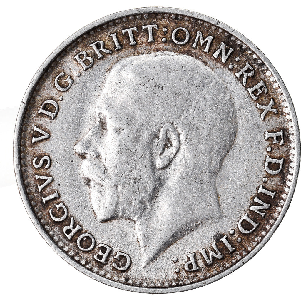 Moneta, Gran Bretagna, George V, 3 Pence, 1916, BB, Argento, KM:813