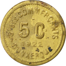 France, 5 Centimes, 1922, EF(40-45), Brass, Elie #10.7, 1.48