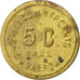 France, 5 Centimes, 1922, EF(40-45), Brass, Elie #10.7, 1.48