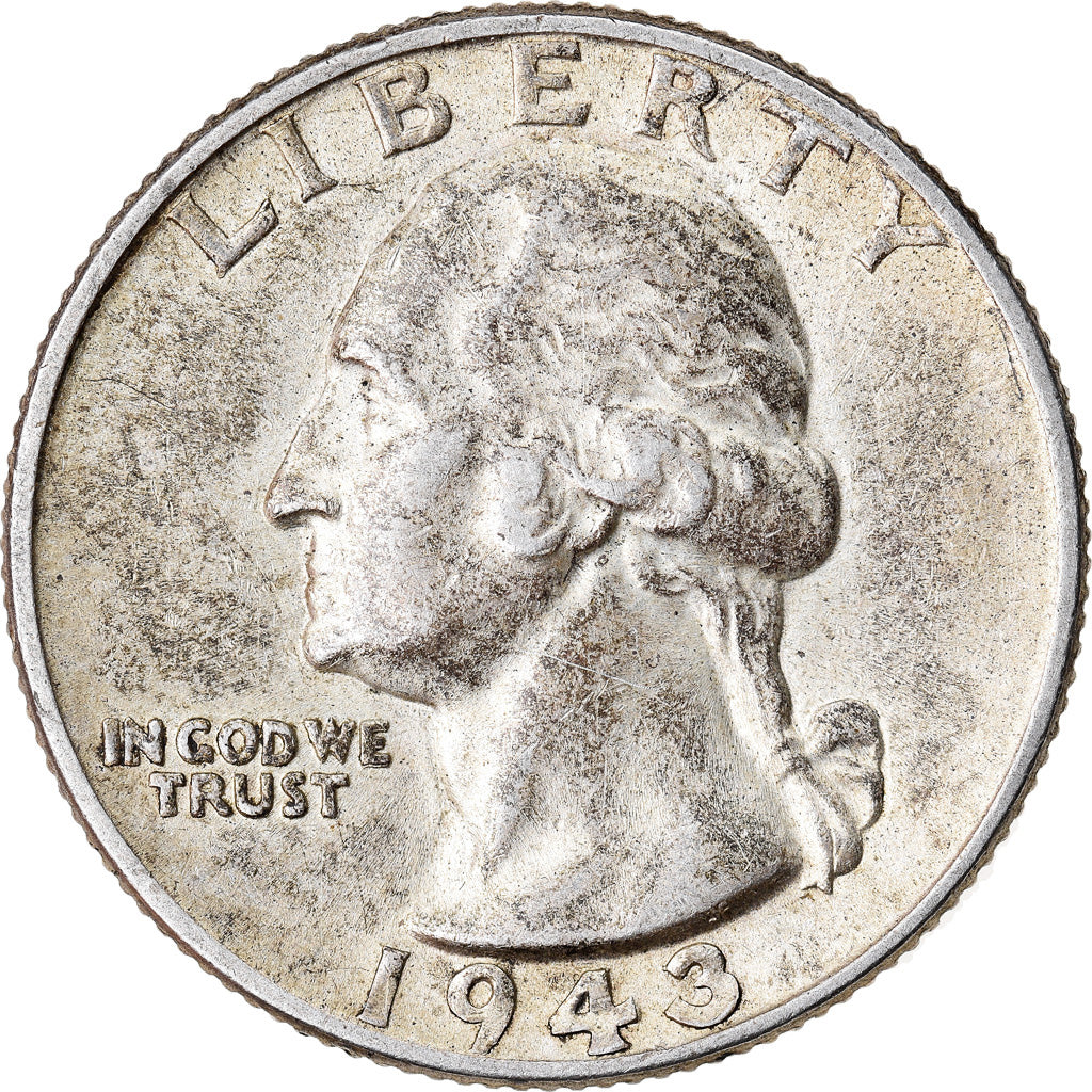 Coin, United States, Washington Quarter, Quarter, 1943, U.S. Mint, Philadelphia