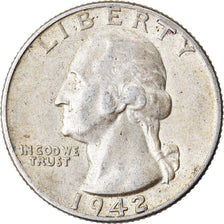 Coin, United States, Washington Quarter, Quarter, 1942, U.S. Mint, Philadelphia