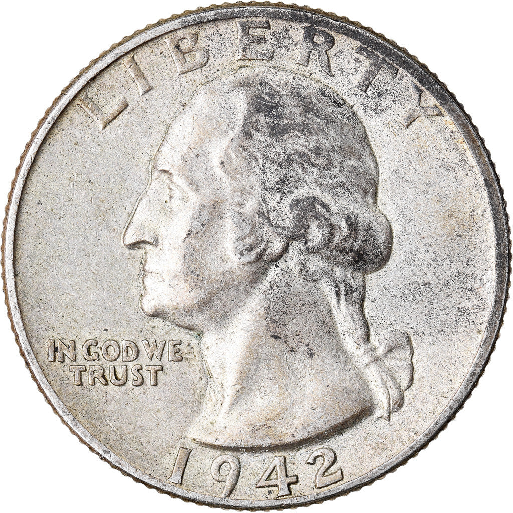 Coin, United States, Washington Quarter, Quarter, 1942, U.S. Mint, Philadelphia