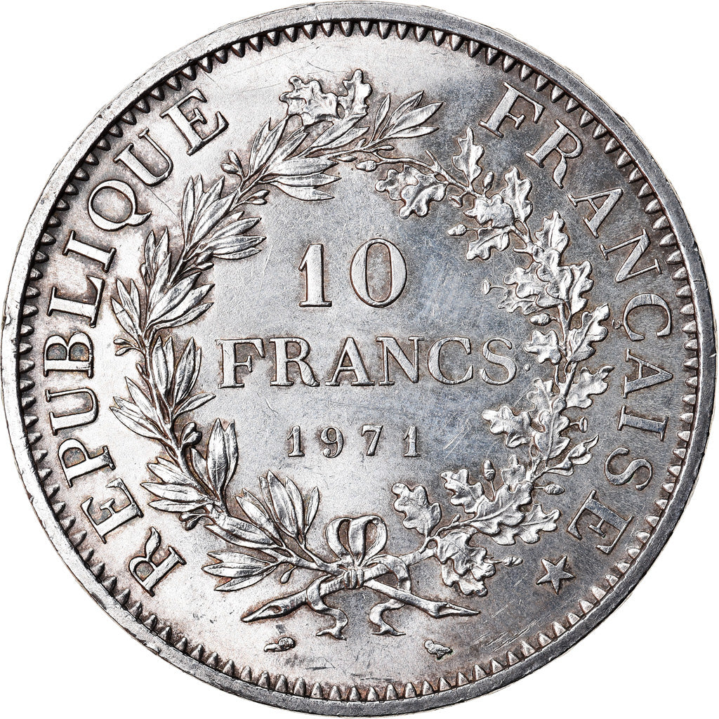 Coin, France, Hercule, 10 Francs, 1971, Paris, AU(55-58), Silver, KM:932, Le