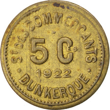 France, 5 Centimes, 1922, EF(40-45), Brass, Elie #10.7, 1.37