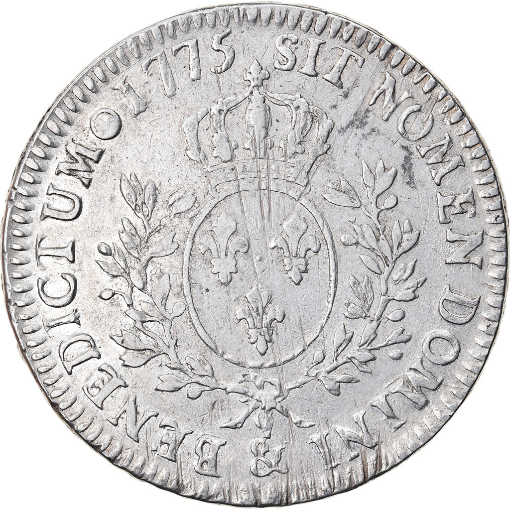 Coin, France, Louis XVI, Écu aux branches d'olivier, Ecu, 1775, Aix, EF(40-45)