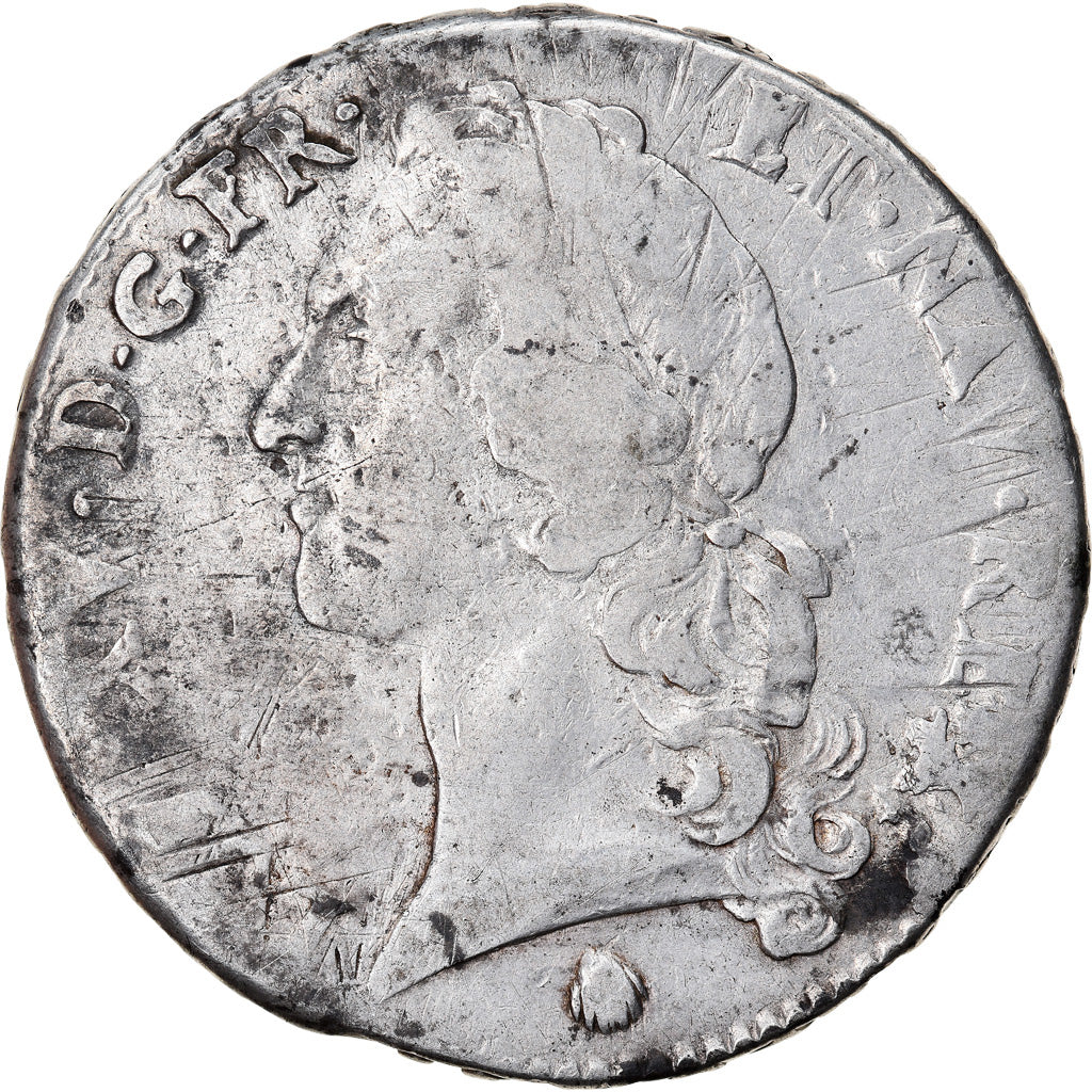 Munten, Frankrijk, Louis XV, Écu au bandeau, Ecu, 1757, Perpignan, FR, Zilver