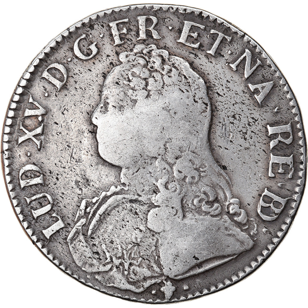 Moneda, Francia, Louis XV, Écu de Béarn aux branches d'olivier, Ecu, 1733