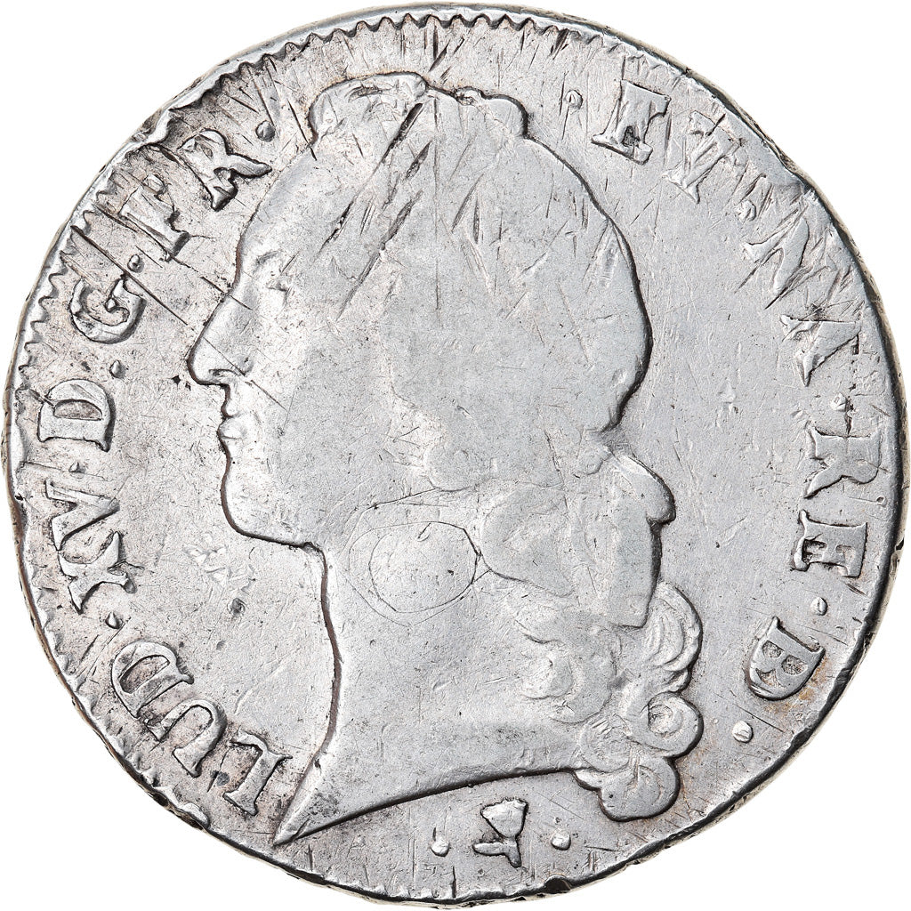Coin, France, Louis XV, Écu de Béarn au bandeau, Ecu, 1756, Pau, VF(30-35)