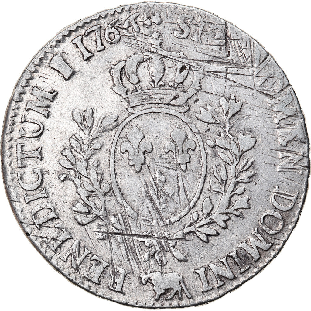 Coin, France, Louis XV, Écu de Béarn au bandeau, Ecu, 1766, Pau, VF(20-25)