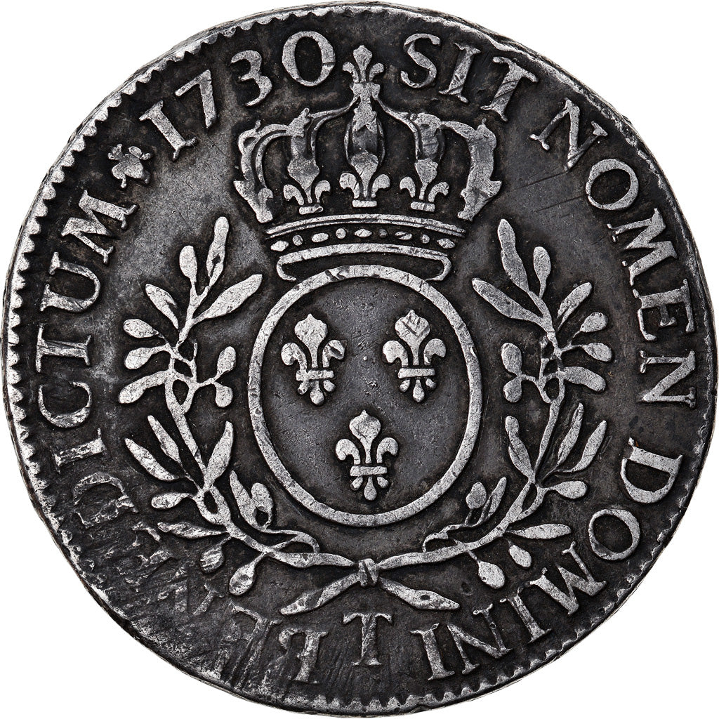 Coin, France, Louis XV, Écu aux branches d'olivier, Ecu, 1730, Nantes