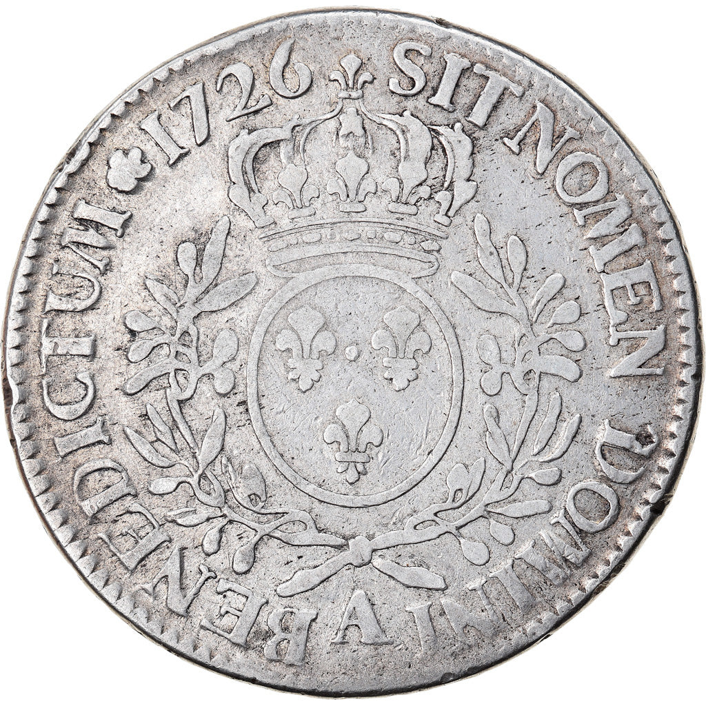 Coin, France, Louis XV, Écu aux branches d'olivier, Ecu, 1726, Paris