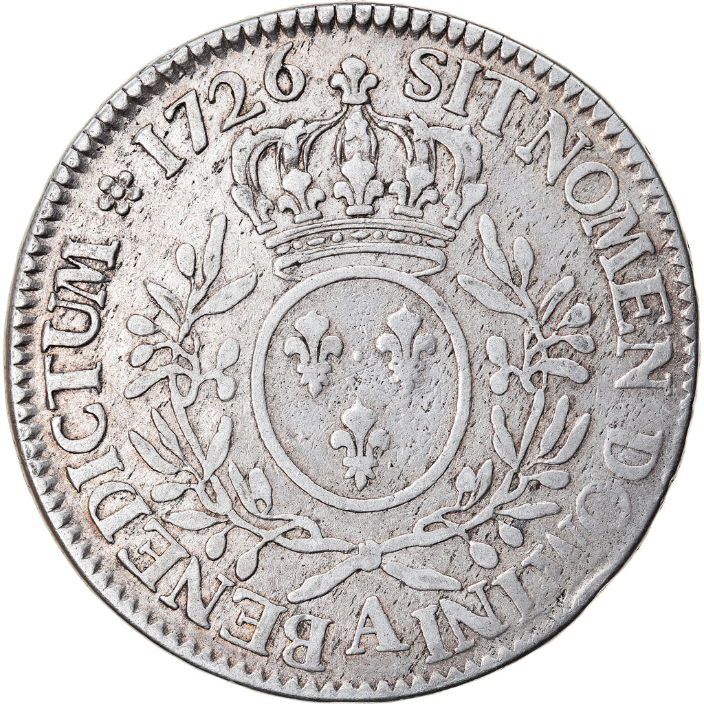 Coin, France, Louis XV, Écu aux branches d'olivier, Ecu, 1726, Paris