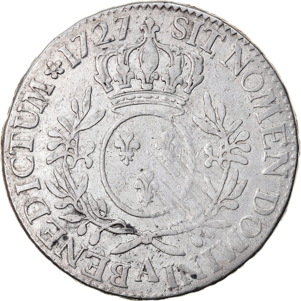 Coin, France, Louis XV, Écu aux branches d'olivier, Ecu, 1727, Paris