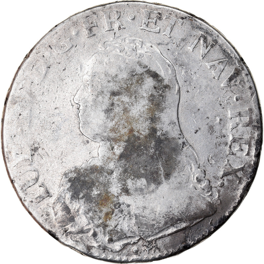 Moneta, Francja, Louis XV, Écu aux branches d'olivier, Ecu, 1732, La Rochelle