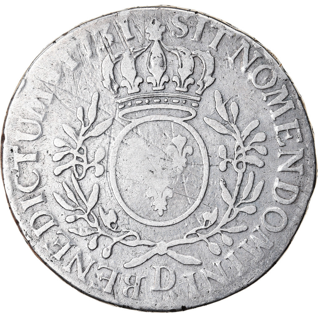 Moeda, França, Louis XV, Écu aux branches d'olivier, Ecu, 1731, Lyon