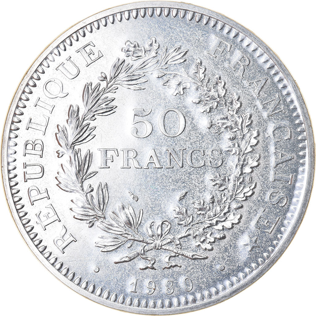 Monnaie, France, Hercule, 50 Francs, 1980, Paris, FDC, Argent, Gadoury:882