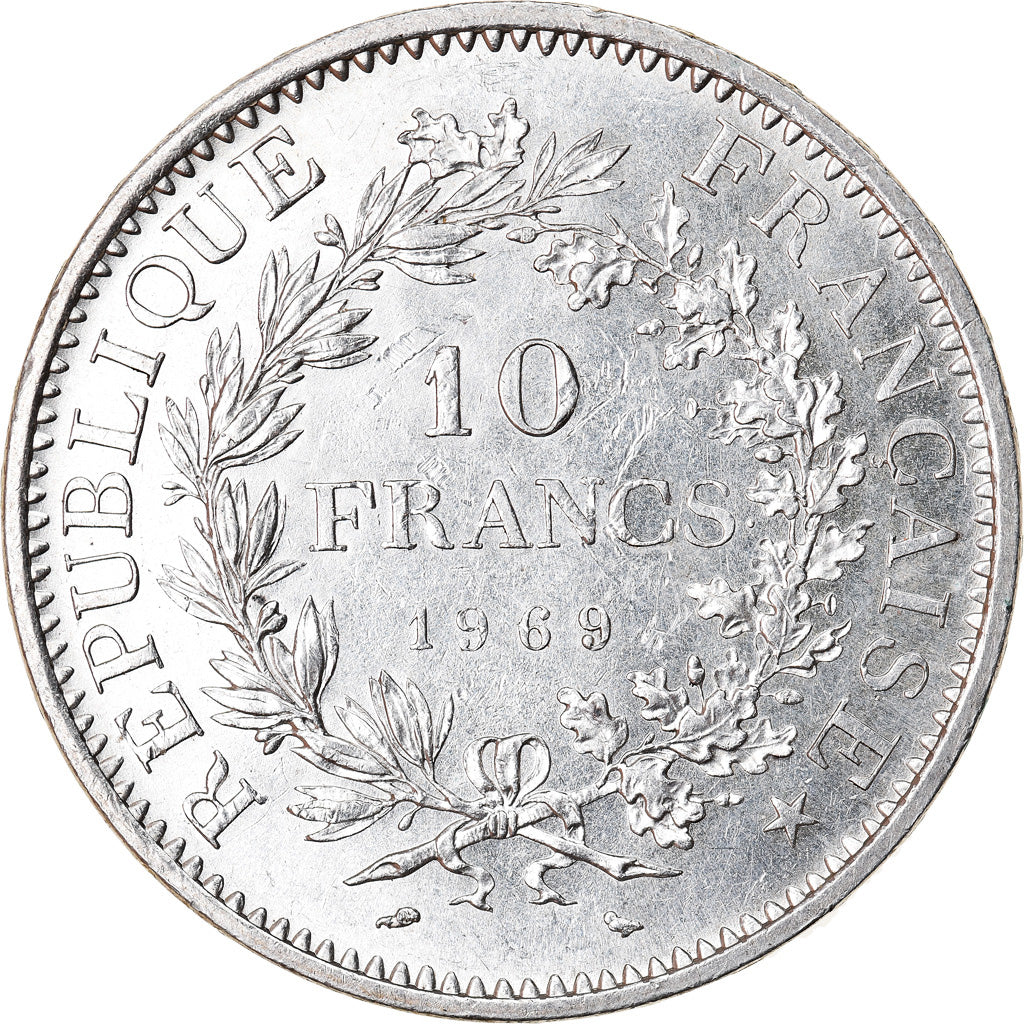 Coin, France, Hercule, 10 Francs, 1969, Paris, AU(55-58), Silver, KM:932