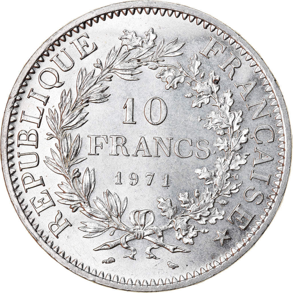Coin, France, Hercule, 10 Francs, 1971, Paris, MS(63), Silver, KM:932