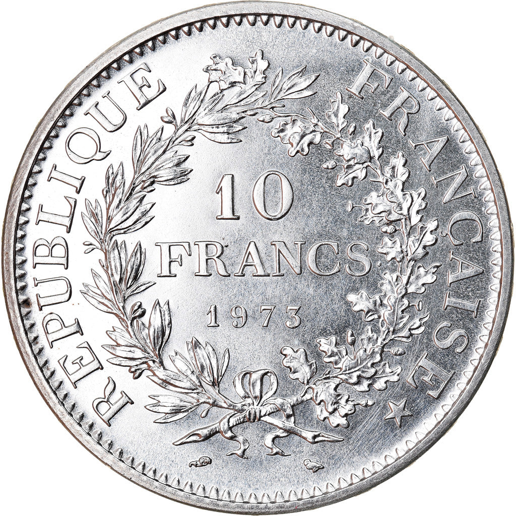 Coin, France, Hercule, 10 Francs, 1973, Paris, MS(63), Silver, KM:932