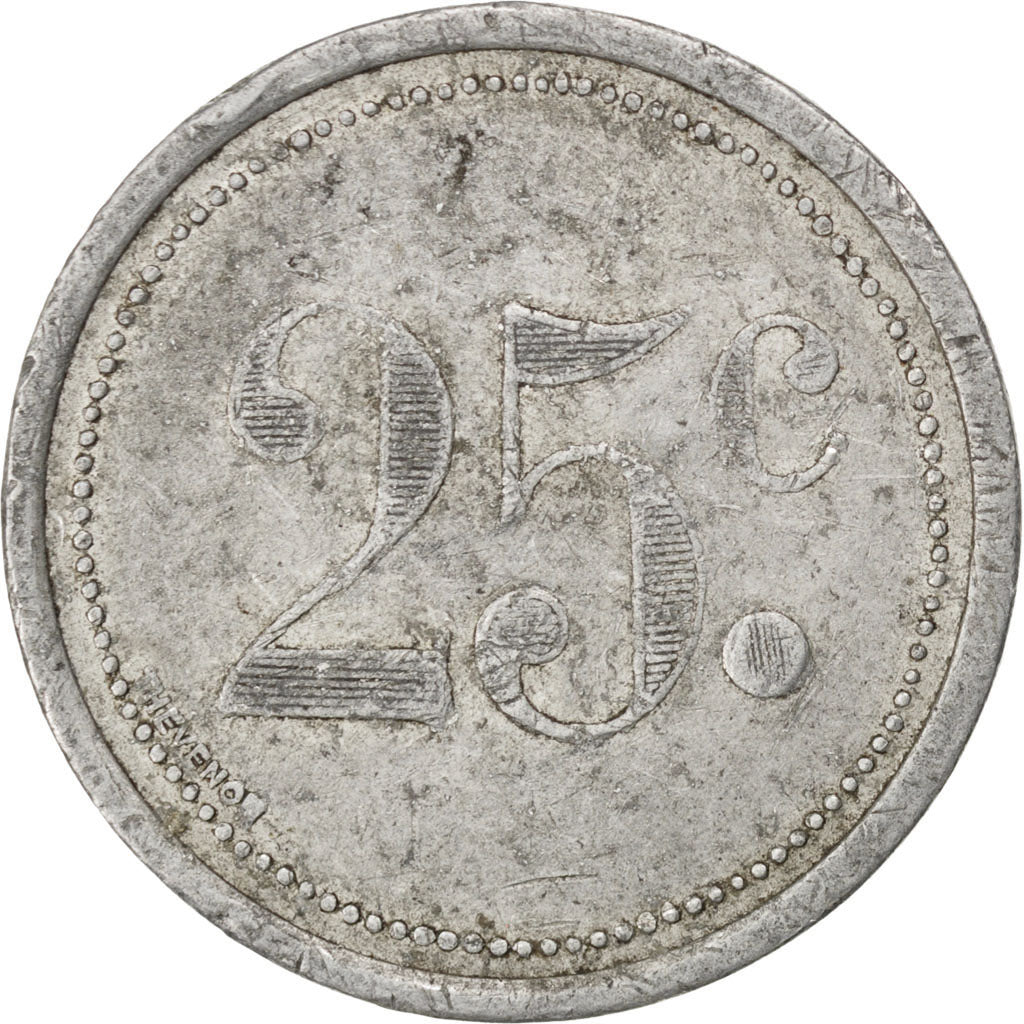 France, 25 Centimes, 1921, EF(40-45), Aluminium, Elie #10.3, 2.23