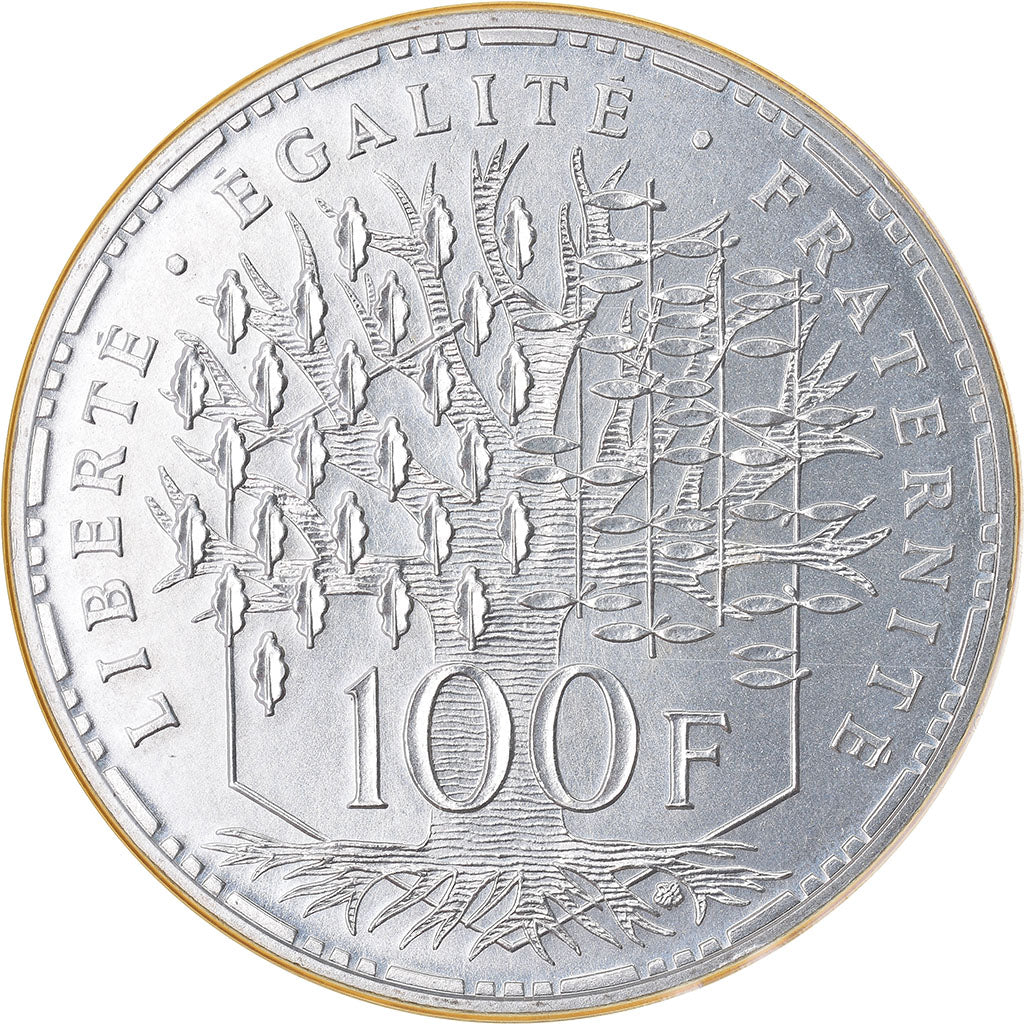 Moneta, Francia, Panthéon, 100 Francs, 1986, Paris, FDC, Argento, KM:951.1