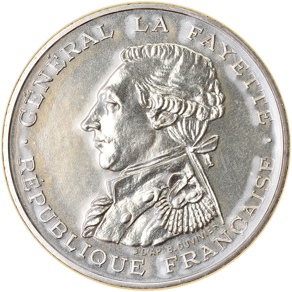 Coin, France, Lafayette, 100 Francs, 1987, MS(65-70), Silver, KM:962