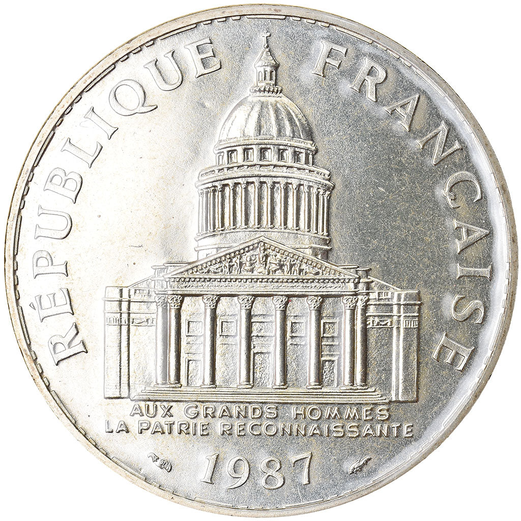 Coin, France, Panthéon, 100 Francs, 1987, Paris, MS(65-70), Silver, KM:951.1
