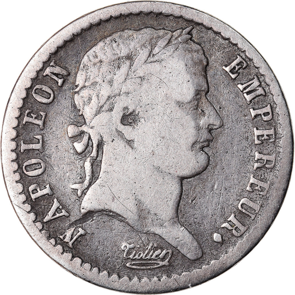 Coin, France, Napoléon I, 1/2 Franc, 1808, Paris, VF(30-35), Silver, KM:680.1