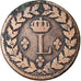 Moneta, Francia, Louis XVIII, Decime, 1815, Strasbourg, MB, Bronzo, KM:701