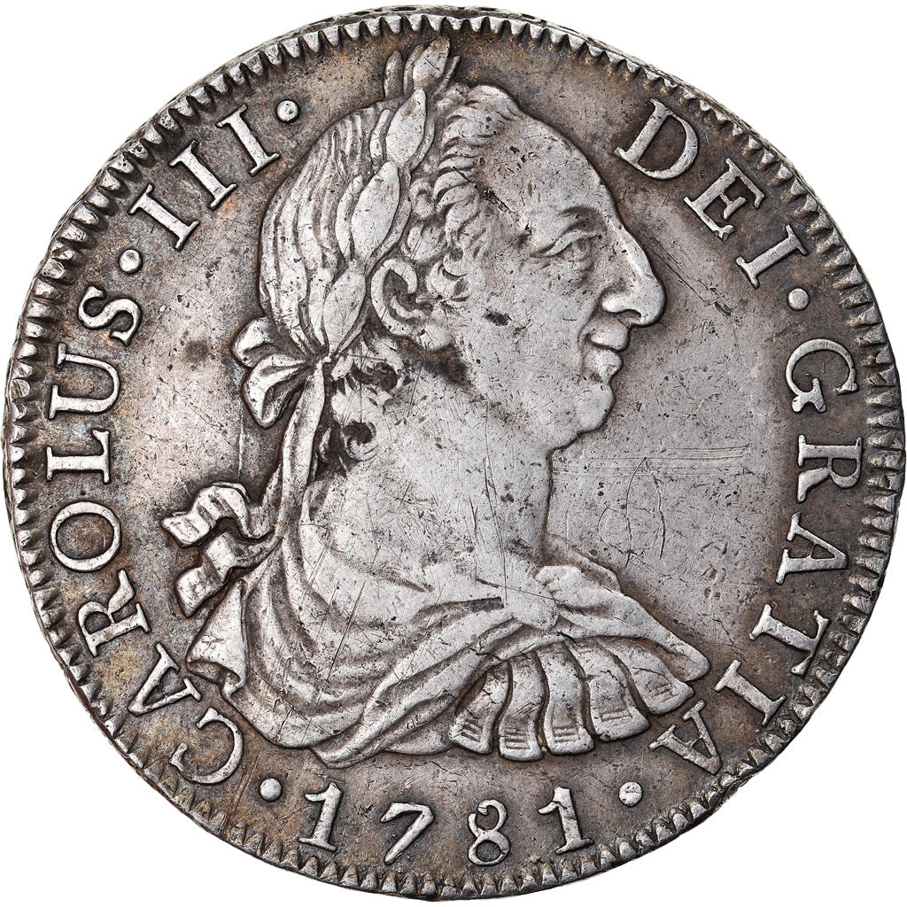 Moneda, México, Charles III, 8 Reales, 1781, Mexico, MBC, Plata, KM:106.2