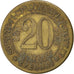 France, 20 Centimes, EF(40-45), Brass, Elie #50.2, 2.62
