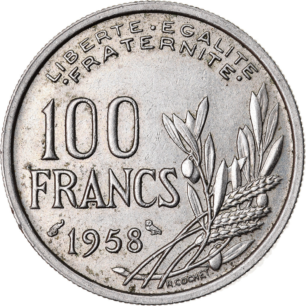Coin, France, Cochet, 100 Francs, 1958, Chouette, AU(55-58), Copper-nickel