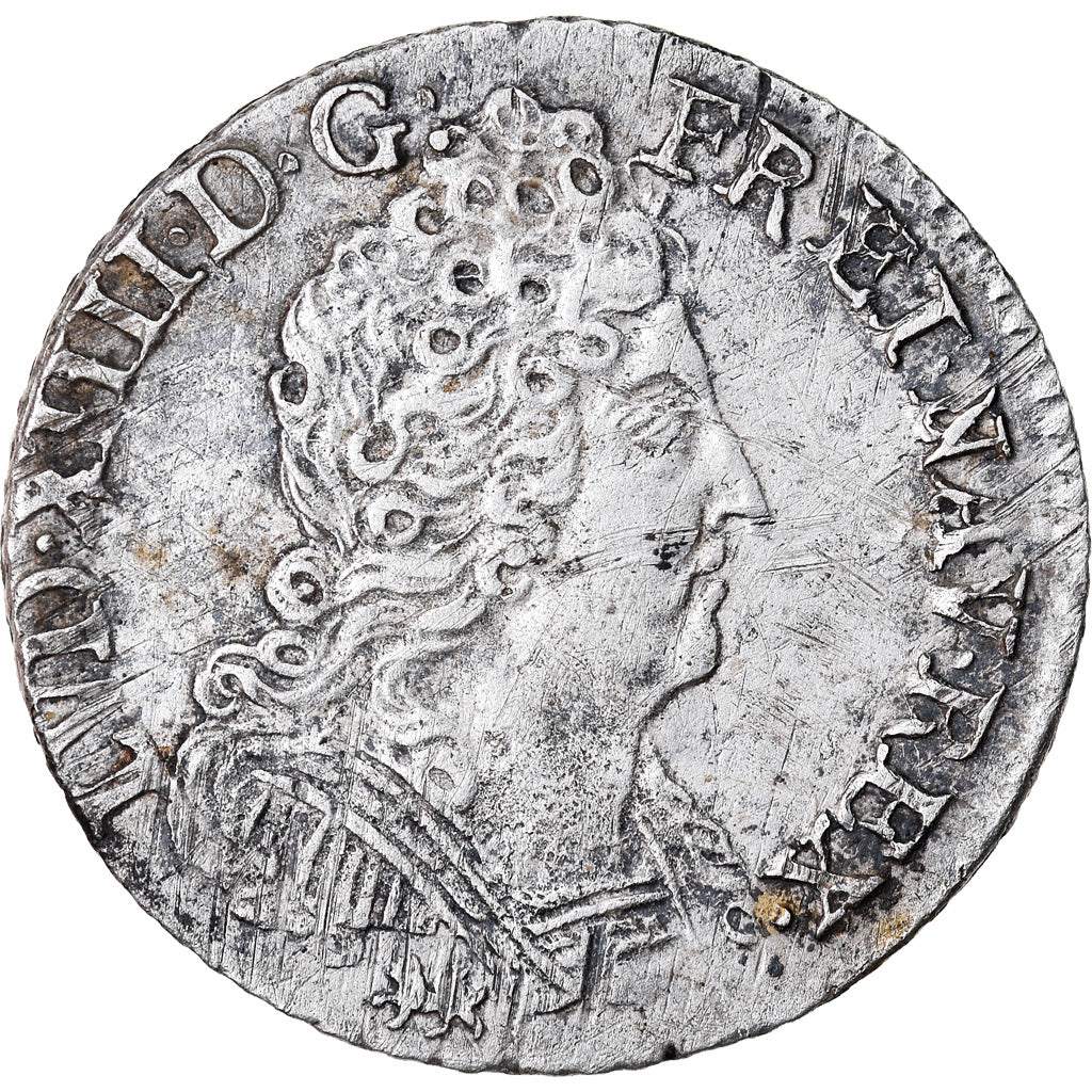 Coin, France, Louis XIV, 1/10 Écu aux 3 couronnes, 1/10 Ecu, 1714, Nantes