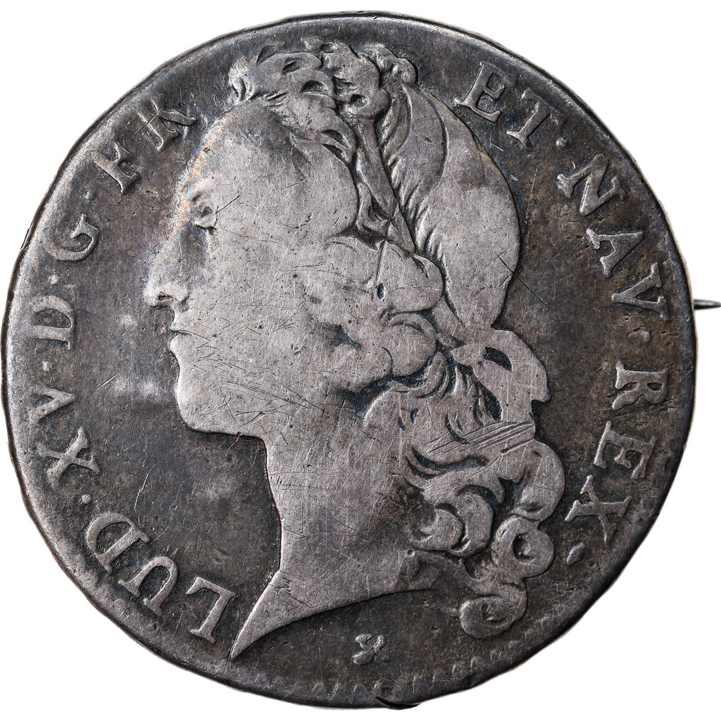Moeda, França, Louis XV, 1/2 Écu au bandeau, 1/2 ECU, 44 Sols, 1741, Rouen