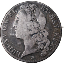 Moeda, França, Louis XV, 1/2 Écu au bandeau, 1/2 ECU, 44 Sols, 1741, Rouen