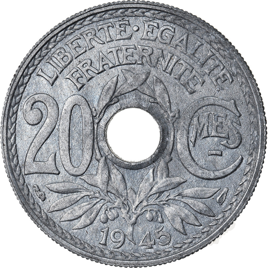 Moneda, Francia, Lindauer, 20 Centimes, 1945, Paris, EBC, Cinc, KM:907.1