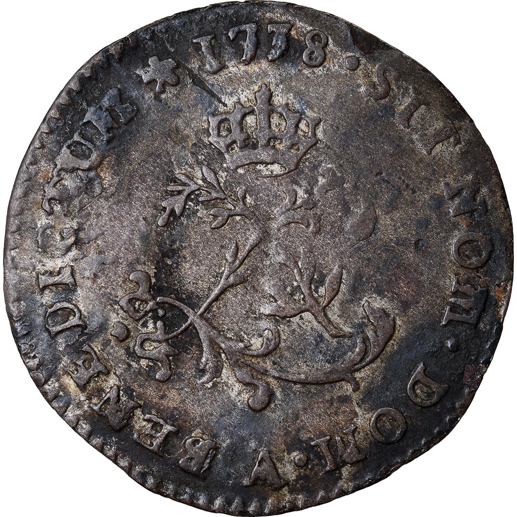 Coin, France, Louis XV, Double sol (2 sous) en billon, 2 Sols, 1738, Paris