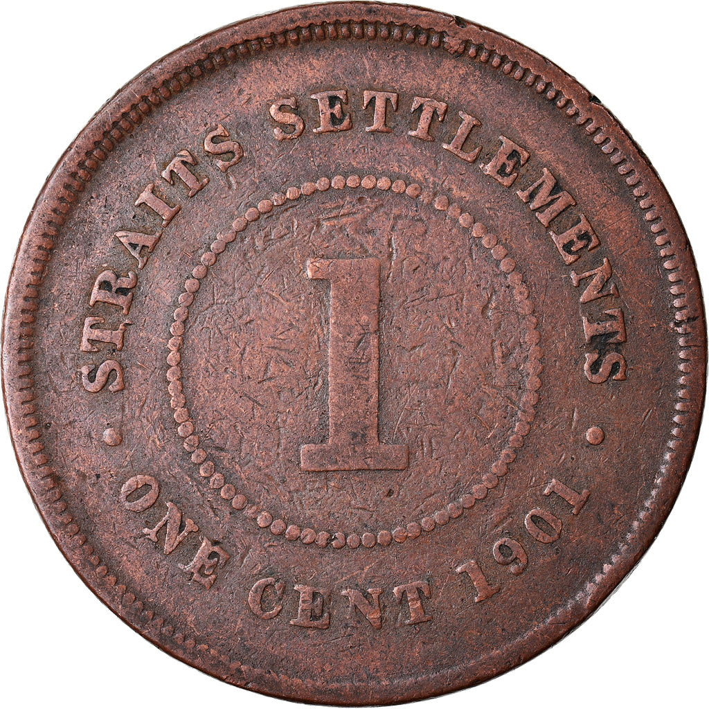 Coin, Straits Settlements, Victoria, Cent, 1901, VF(20-25), Bronze, KM:16