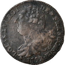 Monnaie, France, 2 sols françois, 2 Sols, 1792, Lille, TTB, Bronze, Gadoury:25