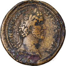 Moeda, Antoninus Pius, Sestertius, 141-143, Rome, VF(30-35), Bronze, RIC:598