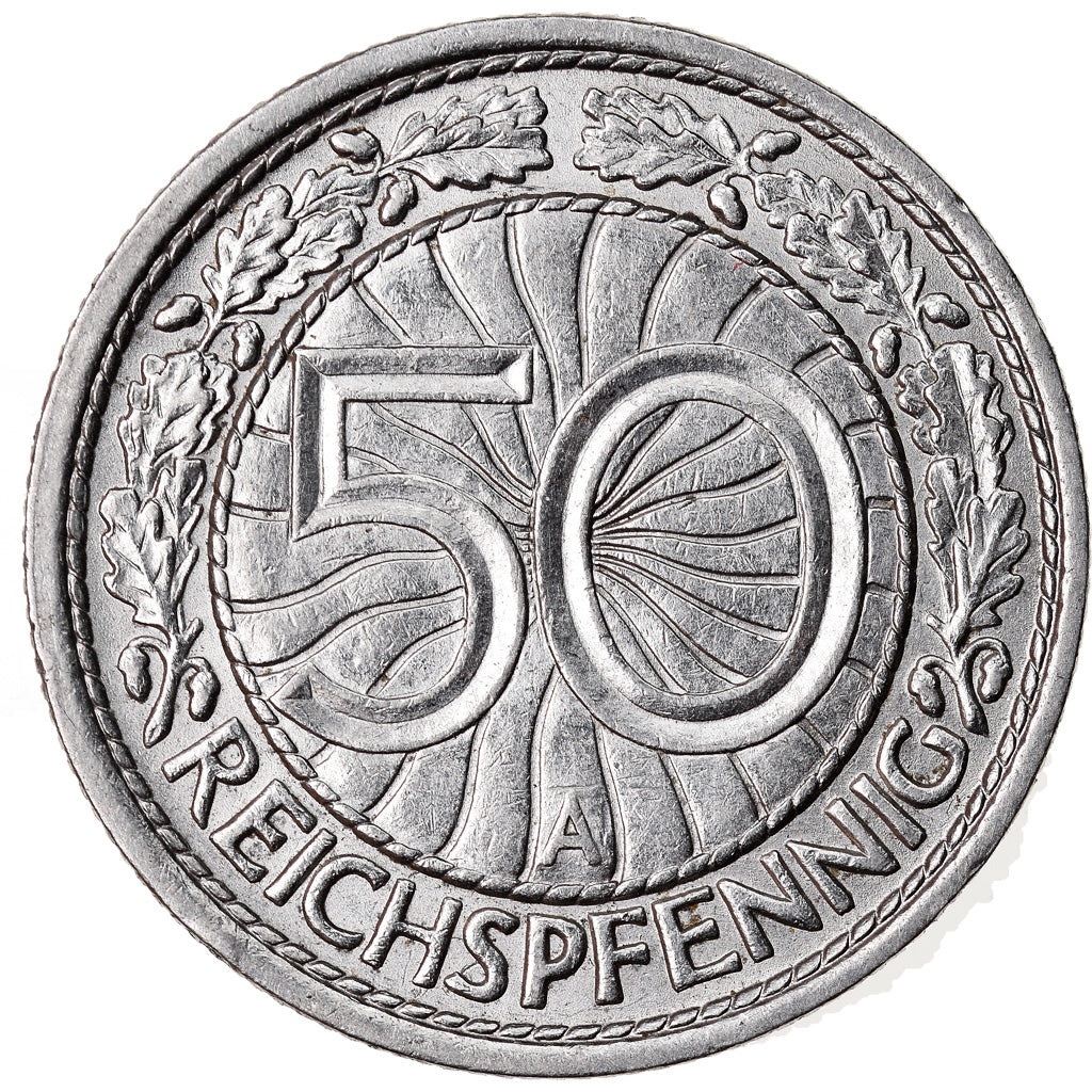Moneda, ALEMANIA - REPÚBLICA DE WEIMAR, 50 Reichspfennig, 1929, Berlin, EBC