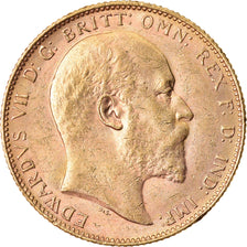 Moneda, Australia, Edward VII, Sovereign, 1904, Perth, EBC, Oro, KM:15