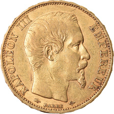 Coin, France, Napoleon III, Napoléon III, 20 Francs, 1855, Paris, AU(50-53)