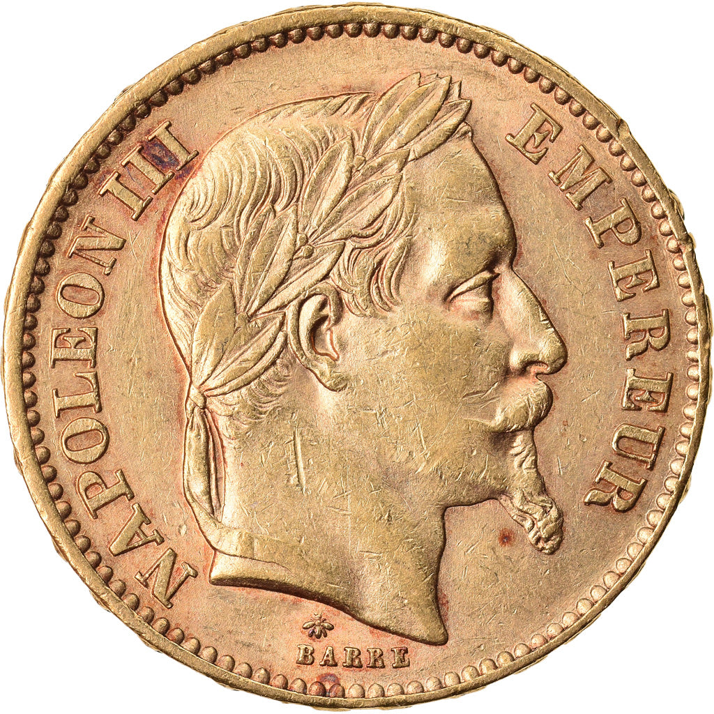Moneda, Francia, Napoleon III, 20 Francs, 1866, Paris, EBC, Oro, KM:801.1