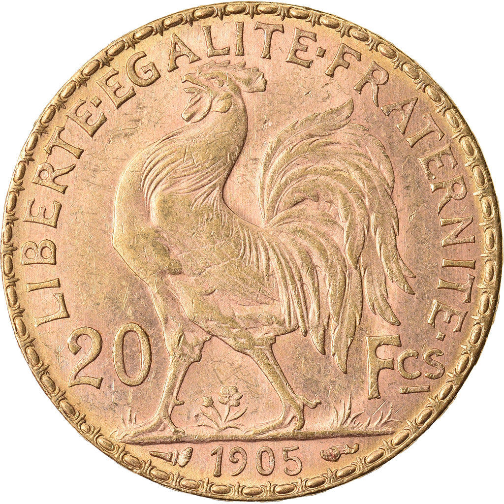 Coin, France, Marianne, 20 Francs, 1905, Paris, AU(55-58), Gold, KM:847