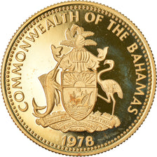 Coin, Bahamas, Elizabeth II, 100 Dollars, 1978, Proof, MS(65-70), Gold, KM:80