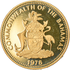Coin, Bahamas, Elizabeth II, 100 Dollars, 1978, Proof, MS(65-70), Gold, KM:81